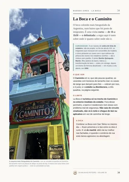 Página do guia: O mapa do Paseo de la Historieta