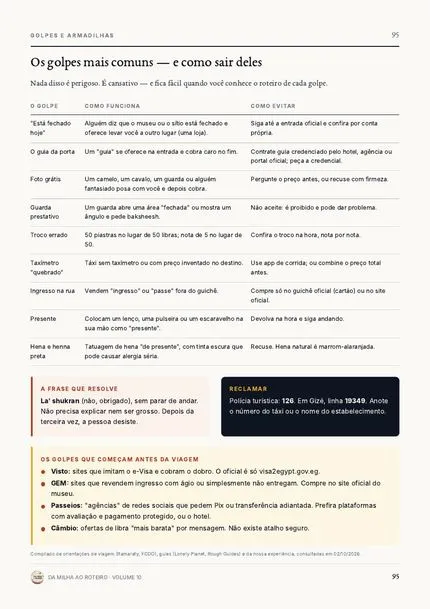 Página do guia: Os golpes e como sair deles